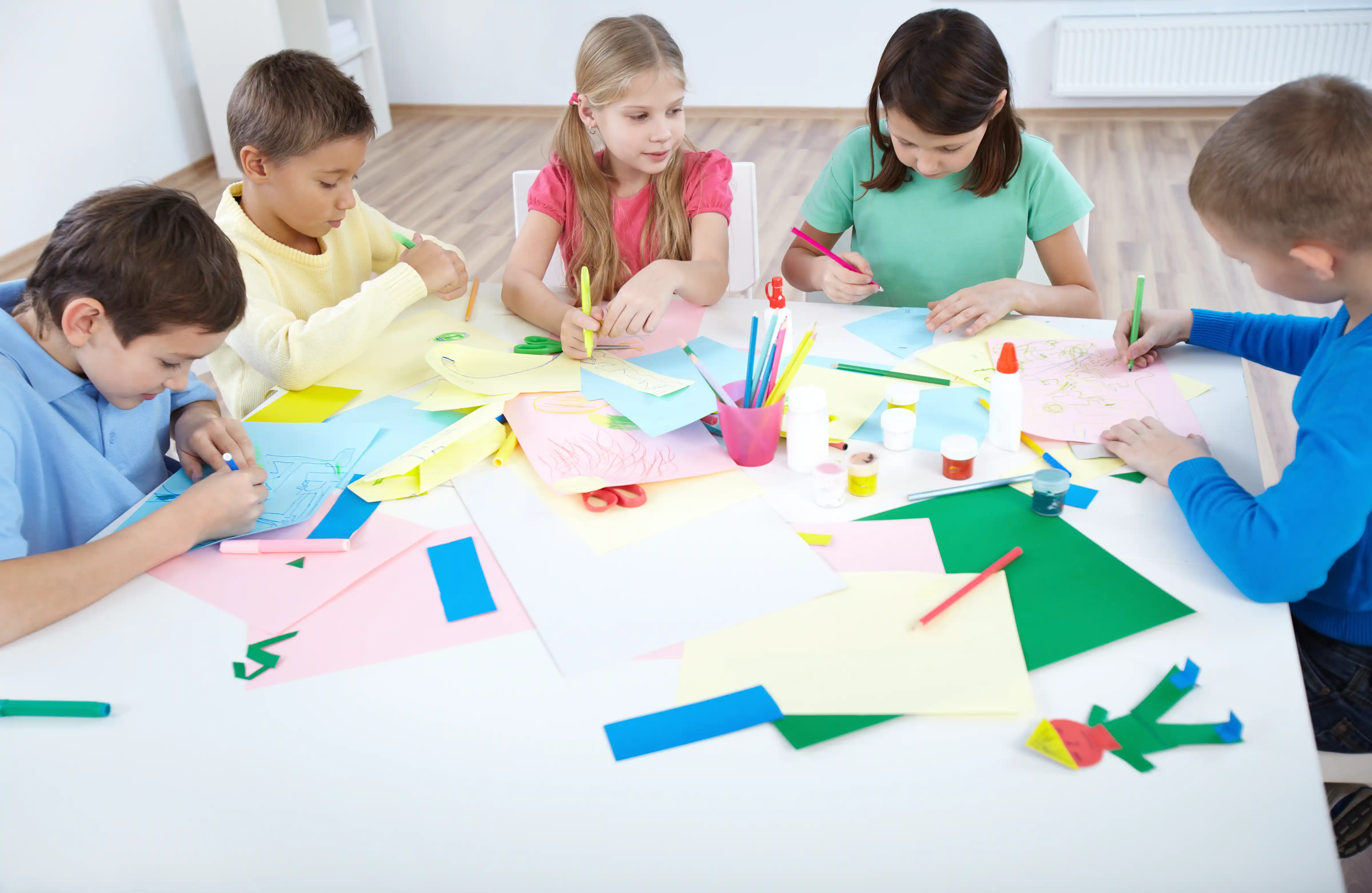 Pre-school children learning and playing at Rainbow Kids